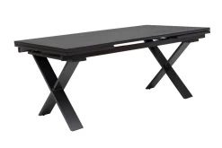 BasicPlus Garten-Essgruppe, anthrazit, Alu / Spraystone / Textil, Tisch 180/280 x 100 cm, 8 Stapelsessel, 2 Klappstühle Garten-Essgruppen