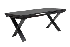 Outlet BasicPlus Garten-Essgruppe, anthrazit, Alu / Spraystone / Textil, Tisch 180/280x100cm, 8 Stapelsessel Garten-Essgruppen|Aluminium-Gartenmöbel