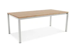Outlet BasicPlus Garten-Essgruppe mit 6 Sesseln, silber/anthrazit, Alu/Edelstahl, schmutzabweisend, platzsparend, pflegeleicht Garten-Essgruppen|Edelstahl-Gartenmöbel