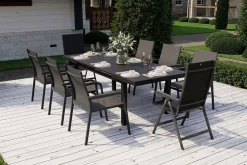 Online BasicPlus Garten-Essgruppe, 8 Personen, ausziehbar, 180-240cm, Alu/Textilene Garten-Essgruppen