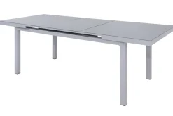 Outlet BasicPlus Garten-Essgruppe, silber, Alu/Textilene, Tisch 180/240x100cm, 6 Stapel-, 2 Klappstühle Garten-Essgruppen
