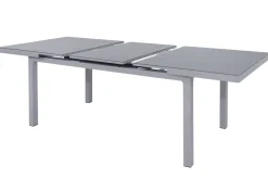 Hot BasicPlus Garten-Essgruppe, 6 Personen, ausziehbar, 180-240cm, Alu/Textilene, Stapelsessel Garten-Essgruppen