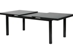Best BasicPlus Garten-Essgruppe, anthrazit, Alu/Textilene, Tisch 180/240x100cm, 8 Stapelsessel Garten-Essgruppen|Aluminium-Gartenmöbel
