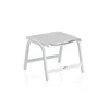 Best BASIC PLUS Hocker,weiß matt/hellgrau, Alu/Outdoorgewebe, robust, pflegeleicht, stapelbar, 0301203-5200 Aluminium-Gartenmöbel|Gartenstühle & Gartensessel