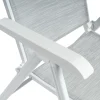 BASIC PLUS Klappstuhl, weiß matt/hellgrau, Alu/Outdoorgewebe, klappbar, pflegeleicht, 0301201-5200 Aluminium-Gartenmöbel|Gartenstühle & Gartensessel