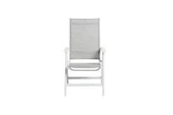 BASIC PLUS Klappstuhl, weiß matt/hellgrau, Alu/Outdoorgewebe, klappbar, pflegeleicht, 0301201-5200 Aluminium-Gartenmöbel|Gartenstühle & Gartensessel