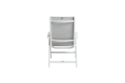 BASIC PLUS Klappstuhl, weiß matt/hellgrau, Alu/Outdoorgewebe, klappbar, pflegeleicht, 0301201-5200 Aluminium-Gartenmöbel|Gartenstühle & Gartensessel