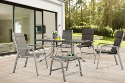 Clearance BasicPlus Klappstuhl, silber/anthrazit, Alu/Textilene, 0301201-0000 Aluminium-Gartenmöbel|Gartenstühle & Gartensessel