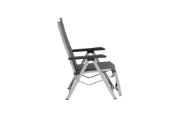 Online BASIC PLUS Padded Relaxsessel, silber/anthrazit meliert, Alu/Outdoorgewebe, klappbar, robust, 0301216-9000 Aluminium-Gartenmöbel|Gartenstühle & Gartensessel