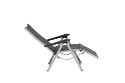 Online BASIC PLUS Padded Relaxsessel, silber/anthrazit meliert, Alu/Outdoorgewebe, klappbar, robust, 0301216-9000 Aluminium-Gartenmöbel|Gartenstühle & Gartensessel