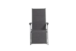 Online BASIC PLUS Padded Relaxsessel, silber/anthrazit meliert, Alu/Outdoorgewebe, klappbar, robust, 0301216-9000 Aluminium-Gartenmöbel|Gartenstühle & Gartensessel