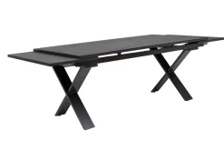 Clearance BasicPlus Premium Garten-Essgruppe, anthr., Alu/Spraystone, Tisch 180/280 cm, 10 Stapelsessel Garten-Essgruppen|Aluminium-Gartenmöbel