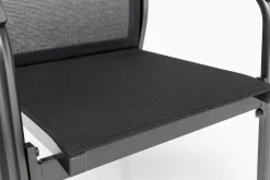 Clearance BasicPlus Premium Garten-Essgruppe, anthr., Alu/Spraystone, Tisch 180/280 cm, 10 Stapelsessel Garten-Essgruppen|Aluminium-Gartenmöbel
