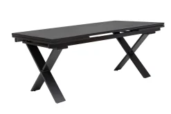 Best BasicPlus Premium Garten-Essgruppe, anthr., Alu/Spraystone, Tisch 180/280 cm, 8 Stapelsessel Garten-Essgruppen|Aluminium-Gartenmöbel