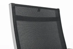 Sale Basic Plus Premium Stapelsessel, silber/lakritz, Alu/Outdoorgewebe, 0102405-0000 Gartenstühle & Gartensessel