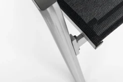 Sale Basic Plus Premium Stapelsessel, silber/lakritz, Alu/Outdoorgewebe, 0102405-0000 Gartenstühle & Gartensessel
