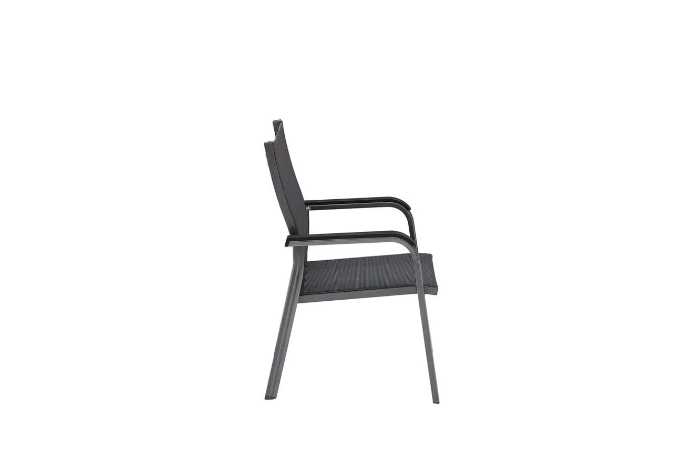 Discount Basic Plus Premium Stapelsessel, anthrazit/lakritz, Alu/Outdoorgewebe,0102405-7000 Gartenstühle & Gartensessel