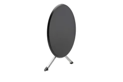 Best BasicPlus Pro Balkon-Set, silber/anthrazit, Aluminium/Textilene/KETTALUX, Tisch Ø 70 cm, klappbar, 2 Stapelsessel Balkonmöbel-Set|Aluminium-Gartenmöbel