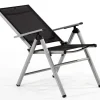 Sale BasicPlus Pro Balkon-Set, silber/anthrazit, Alu/Textilene, Tisch Ø100 cm, 2 Klappstühle Garten-Essgruppen
