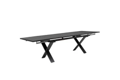 Discount BasicPlus Pro Garten-Essgruppe, anthrazit, Alu/Textilene/Spraystone, Tisch 180/280 x 100 cm, 8 Stapelsessel Garten-Essgruppen