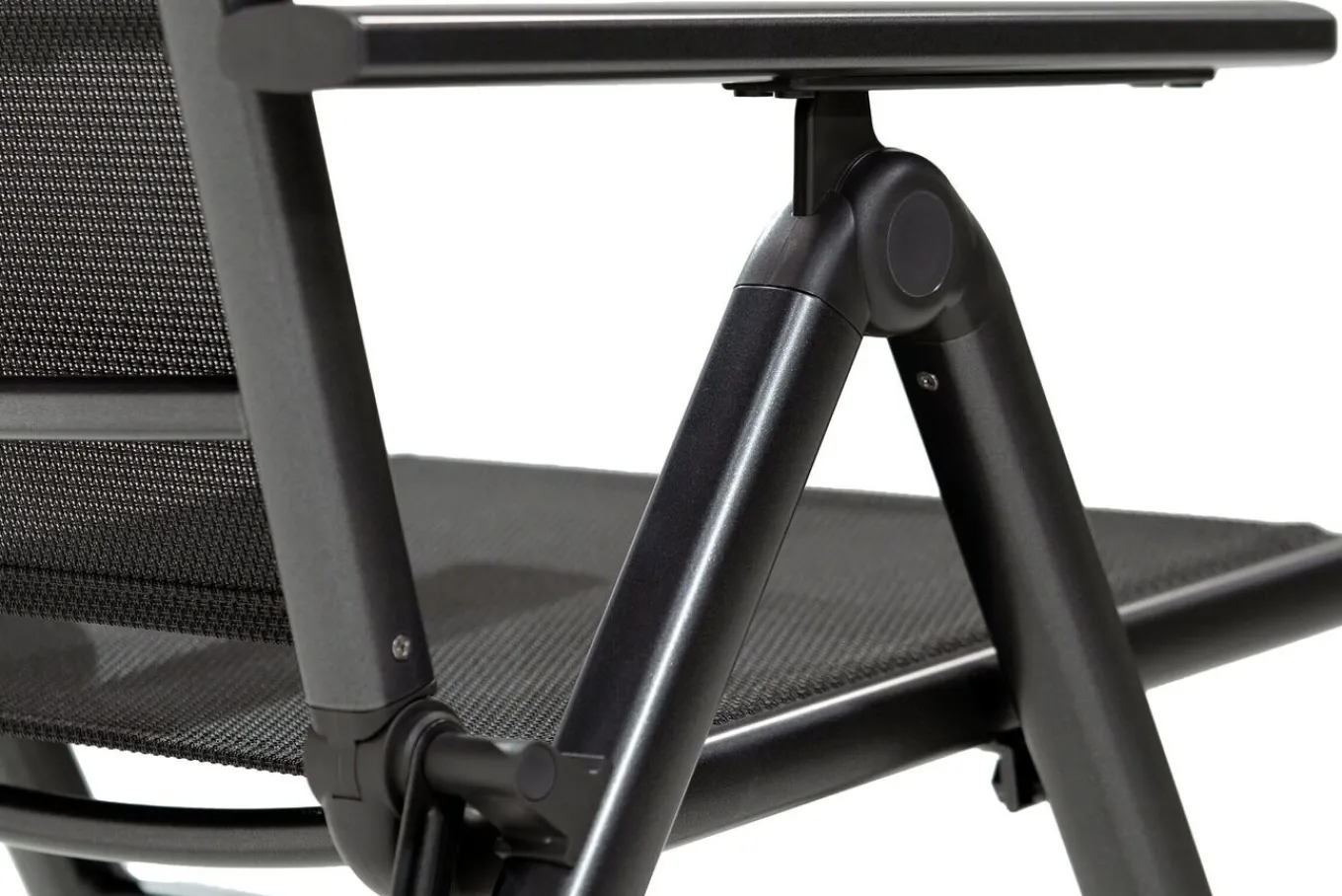 New BasicPlus Pro Garten-Essgruppe, anthrazit, Alu/Textilene/Glas, Tisch ausziehbar 180/240 cm, 6 Klappstühle inkl. Auflagen Garten-Essgruppen