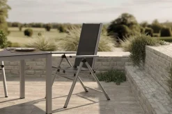 Discount BasicPlus Pro Garten-Essgruppe, 6 Personen, ausziehbarer Tisch 180–240 cm, Aluminium/Textilene, Exklusivmodell Garten-Essgruppen