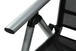 Sale BasicPlus Pro Garten-Essgruppe, silber/anthrazit, Alu/Textilene, 160 x 90 cm, 4 Klappstühle Garten-Essgruppen