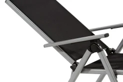 Best BasicPlus Pro Garten-Essgruppe, silber/anthrazit, Alu/Textilene, Tisch 160 x 95 cm, 4 Klappstühle Garten-Essgruppen