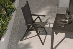 Clearance BasicPlus Pro Garten-Essgruppe, 6 Personen, ausziehbarer Tisch 160–260 cm, Alu/Textilene, Exklusivmodell Garten-Essgruppen