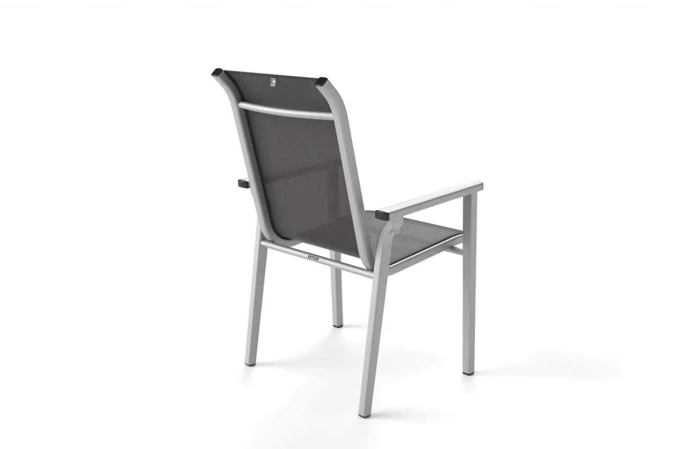Sale BasicPlus Pro Garten-Essgruppe, silber/anthrazit, Alu/Textilene, Tisch 160 x 90 cm, 6 Stapelsessel Garten-Essgruppen