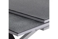 Clearance BasicPlus Pro Garten-Essgruppe, silber/anthrazit, Alu/Textilene, Spraystone-Tischplatte 180/280 x 100 cm, 8 Klappstühle Garten-Essgruppen