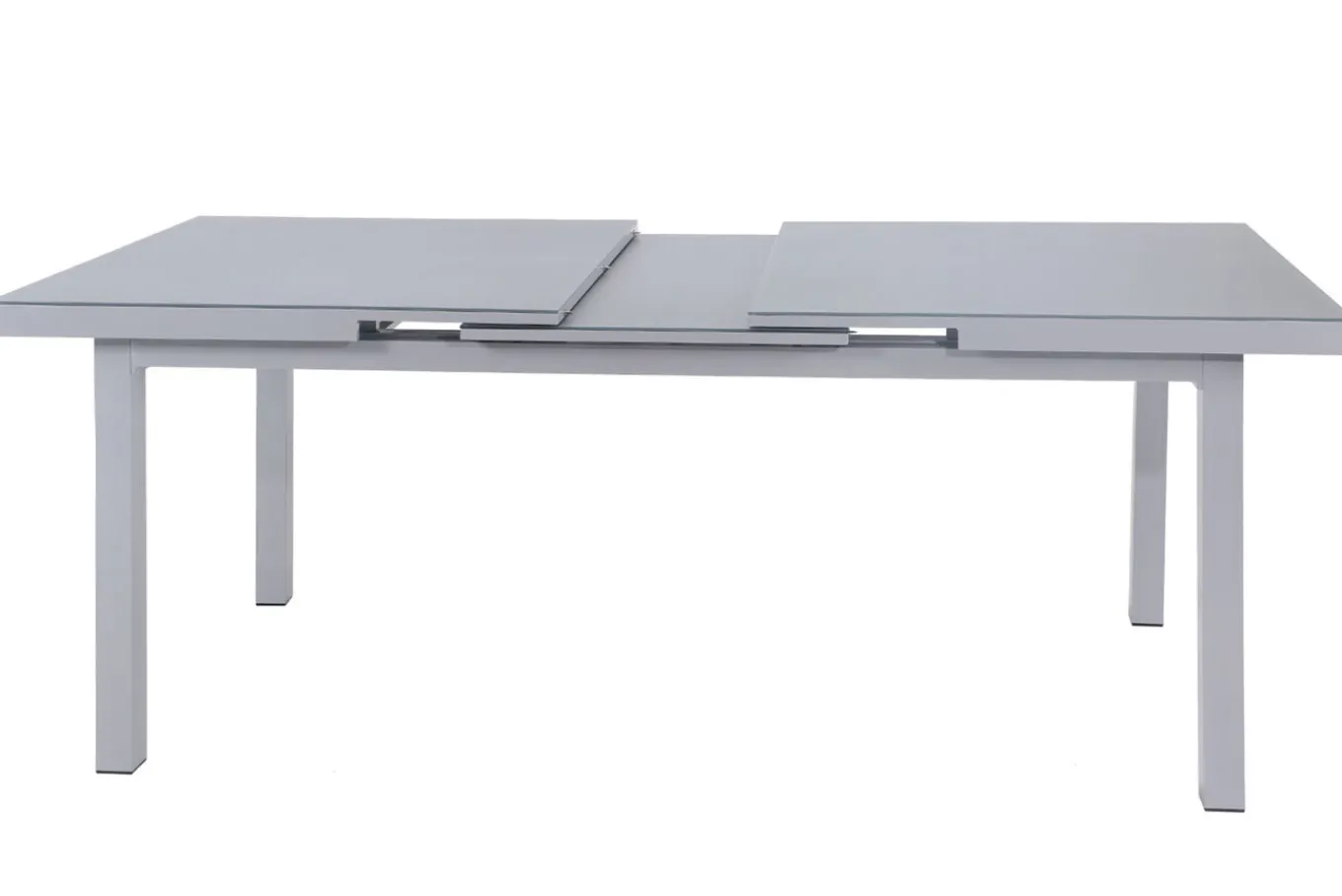 Best BasicPlus Pro Garten-Essgruppe, silber/anthrazit, Alu/Textilene, 180/240 x 100 cm, 6 Klappstühle inkl. 6 Auflagen Garten-Essgruppen