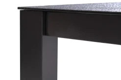 Hot BasicPlus Pro Garten-Essgruppe, anthrazit, Alu/Textilene/Spraystone, Tisch 160 x 95 cm, 6 Klappstühle Garten-Essgruppen