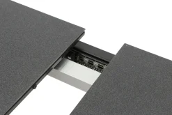 Discount BasicPlus Pro Garten-Essgruppe, anthrazit, Alu/Textilene/Spraystone, ausziehbare Tischplatte 180/240 x 100 cm, 6 Klappstühle Garten-Essgruppen