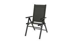 Clearance BasicPlus Pro Garten-Essgruppe, anthrazit/silber, Alu/Textilene, 160 x 95 cm, 4 Klappstühle Garten-Essgruppen