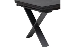 Online BasicPlus Pro Garten-Essgruppe, anthrazit, Alu/Textilene/Spraystone, Tisch 180/280 x 100 cm, 6 Stapelsessel Garten-Essgruppen