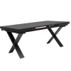 Clearance BasicPlus Pro Garten-Essgruppe, anthrazit/bordeaux, Alu/Polyester/Spraystone, 180/280 x 100 cm, 6 Stapelsessel, Polster inklusive Garten-Essgruppen|Aluminium-Gartenmöbel