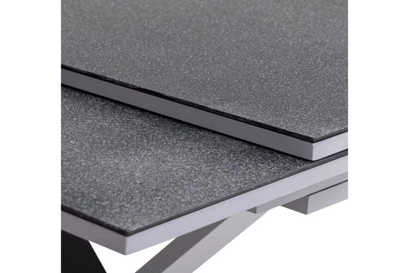 Best BasicPlus Pro Garten-Essgruppe, silber/anthrazit, Alu/Textilene, ausziehbarer Tisch 180/280 x 100 cm, 6 Stapelsessel Garten-Essgruppen
