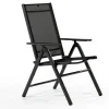 Clearance BasicPlus Pro Klappstuhl, anthrazit, Aluminium/Textilene, 75 x 62 x 110 cm, klappbar Gartenstühle & Gartensessel