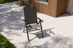 Clearance BasicPlus Pro Klappstuhl, anthrazit, Aluminium/Textilene, 75 x 62 x 110 cm, klappbar Gartenstühle & Gartensessel