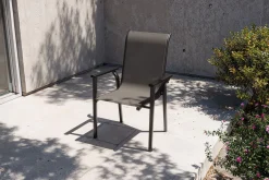 Discount BasicPlus Pro Stapelsessel, anthrazit, Aluminium/Textilene, 70 x 65 x 99 cm, stapelbar Gartenstühle & Gartensessel