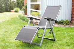 Sale BasicPlus Relaxsessel, silber/anthrazit, Alu/Textilene, 90 x 61 x 44 cm, 0301216-0000 Aluminium-Gartenmöbel|Gartenstühle & Gartensessel