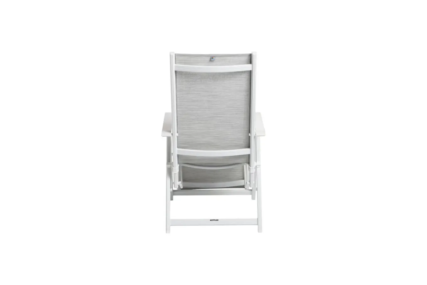 Best BASIC PLUS Relaxsessel,weiß matt/hellgrau, Alu/Outdoorgewebe, klappbar, rostfreies Material, 0301216-5200 Aluminium-Gartenmöbel