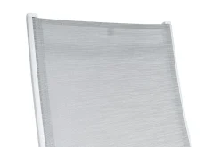 Best BASIC PLUS Relaxsessel,weiß matt/hellgrau, Alu/Outdoorgewebe, klappbar, rostfreies Material, 0301216-5200 Aluminium-Gartenmöbel