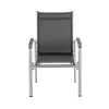 Online BasicPlus Stapelsessel, 6er-Set, Alu/Textilene, silber/anthrazit, 0301205-0000 Aluminium-Gartenmöbel|Gartenstühle & Gartensessel