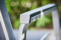 Online BasicPlus Stapelsessel, 6er-Set, Alu/Textilene, silber/anthrazit, 0301205-0000 Aluminium-Gartenmöbel|Gartenstühle & Gartensessel