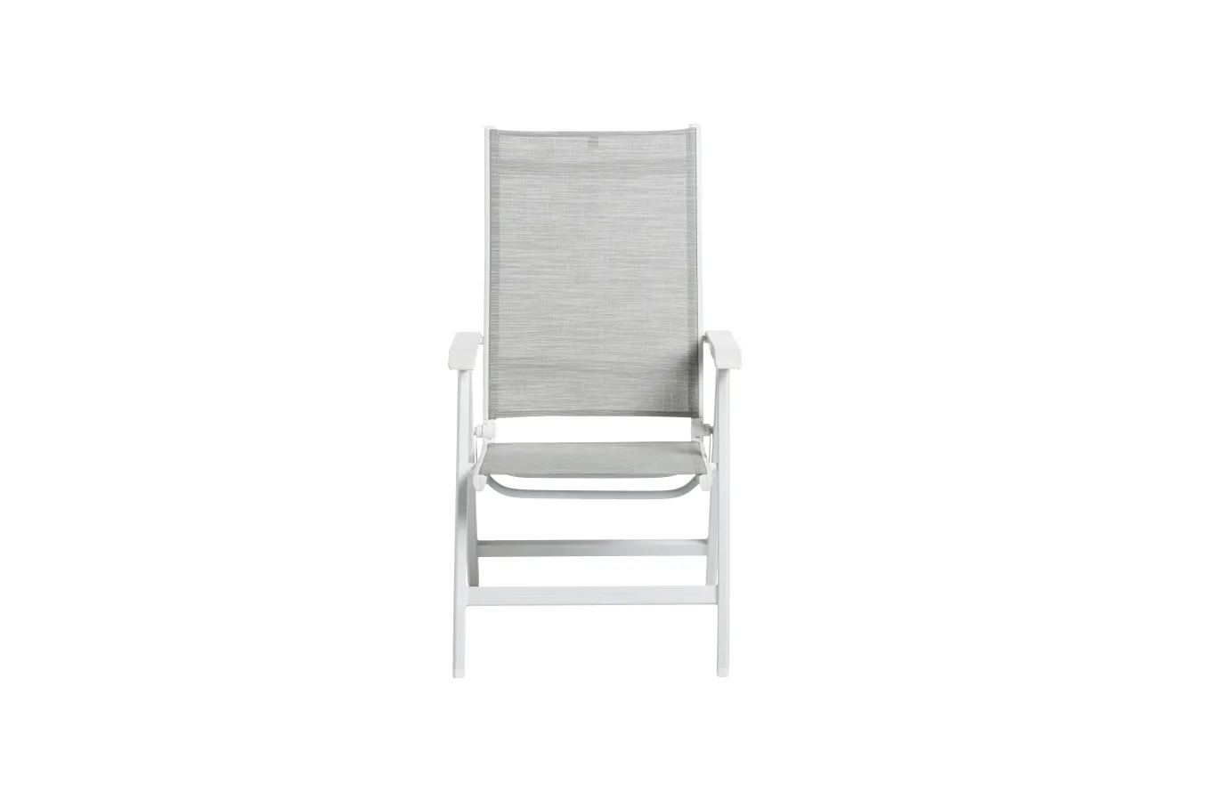 Online Boulevard/BasicPlus Balkon-Set, weiß/hellgrau, Aluminium/KETTALUX, Tisch 70 x 70 cm, 2 Klappstühle, ergonomisch Balkonmöbel-Set|Aluminium-Gartenmöbel