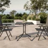 Sale Boulevard/Basic Plus Balkon-Set, anthrazit, Alu/KETTALUX/Textilene, Klapptisch 80 x 80 cm, 2 Klappstühle Balkonmöbel-Set|Aluminium-Gartenmöbel