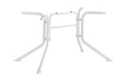 Discount Boulevard/Basic Plus Gartenessgruppe, weiß, Aluminium, Klapptisch 140 x 95 cm, 4 Klappstühle Garten-Essgruppen|Aluminium-Gartenmöbel