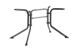 Boulevard/Basic Plus Gartenessgruppe, anthrazit, Alu/KETTALUX, Klapptisch 140 x 95 cm, 4 Stapelsessel, kratzfest, witterungsbeständig Garten-Essgruppen|Aluminium-Gartenmöbel